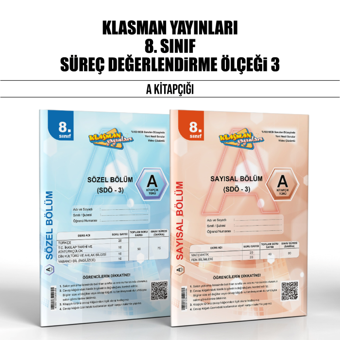 KLASMAN 08.SINIF SÜREÇ DEĞ(SDÖ) SAY/SÖZ 3-A -25-26